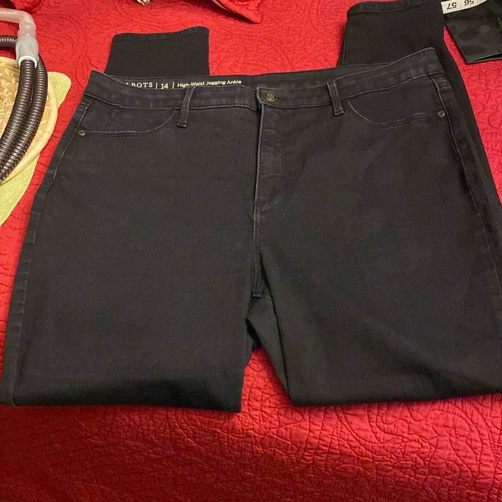 Talbots Size 14 Flawless Black High Waisted Jeggings Ankle